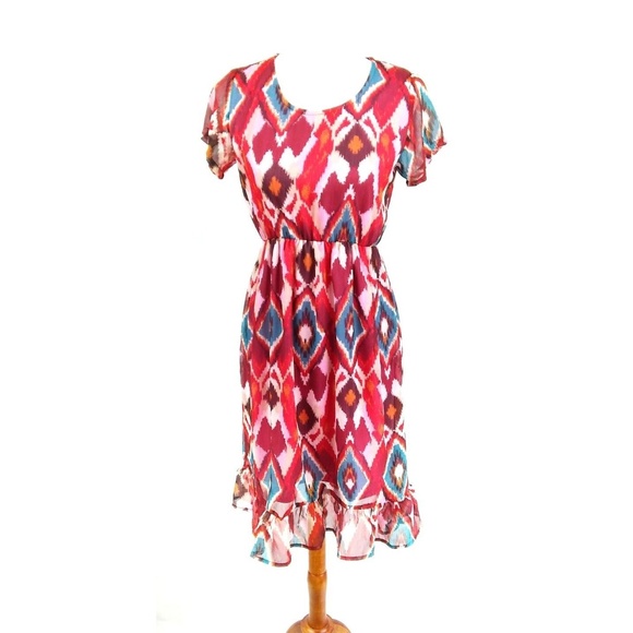 Fit & Flare Dress Red  Sz S - Picture 1 of 8